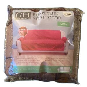 REVERSIBLE QUILTED SOFA COVER FURNITURE PROTECTOR BROWN AND TAN 71”x110”